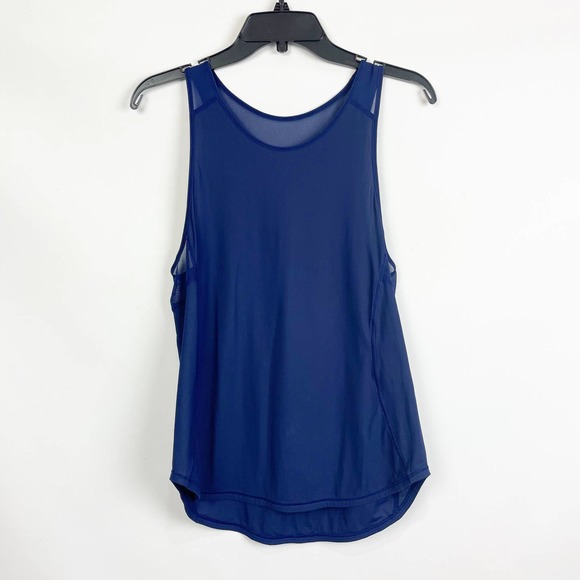 lululemon athletica Tops - Luluemon Womens Racerback Tank Size 10 Navy Blue READ EUC